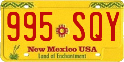 NM license plate 995SQY