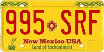 NM license plate 995SRF