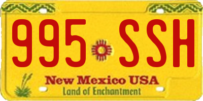 NM license plate 995SSH