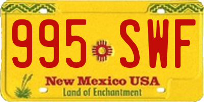 NM license plate 995SWF