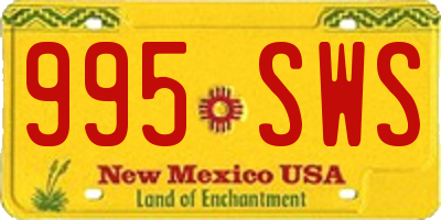 NM license plate 995SWS
