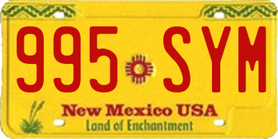 NM license plate 995SYM
