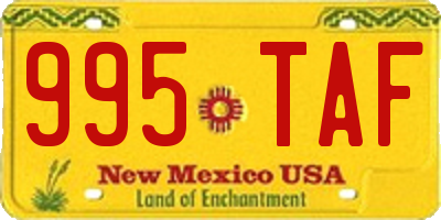 NM license plate 995TAF