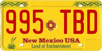 NM license plate 995TBD