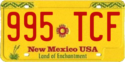 NM license plate 995TCF