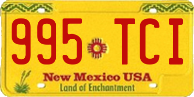 NM license plate 995TCI