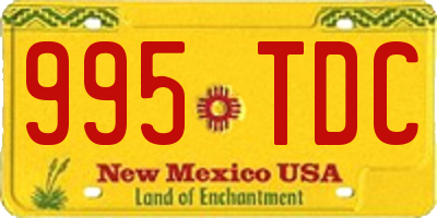 NM license plate 995TDC