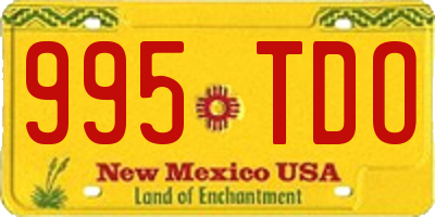 NM license plate 995TDO