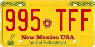 NM license plate 995TFF