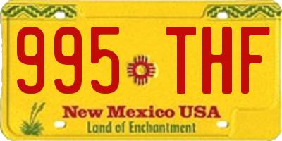 NM license plate 995THF