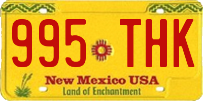 NM license plate 995THK