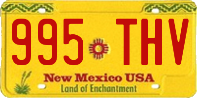 NM license plate 995THV