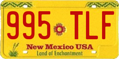 NM license plate 995TLF