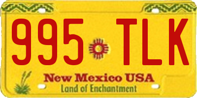 NM license plate 995TLK