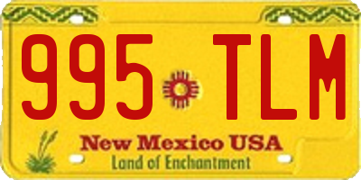 NM license plate 995TLM