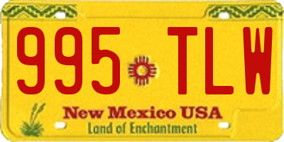NM license plate 995TLW