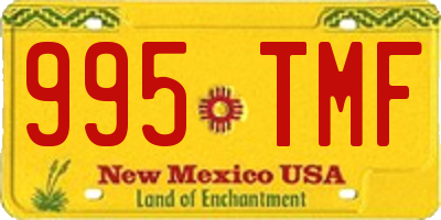 NM license plate 995TMF