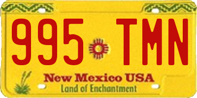 NM license plate 995TMN