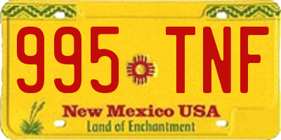 NM license plate 995TNF