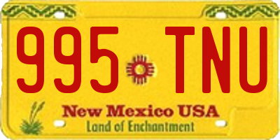 NM license plate 995TNU