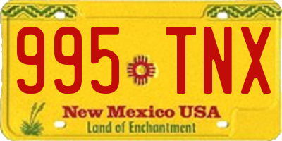 NM license plate 995TNX
