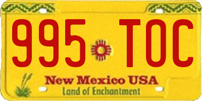 NM license plate 995TOC