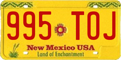 NM license plate 995TOJ