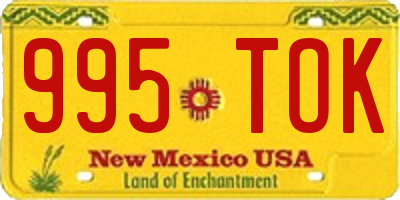 NM license plate 995TOK