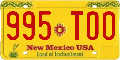 NM license plate 995TOO