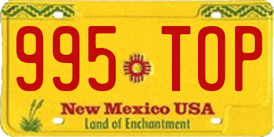 NM license plate 995TOP