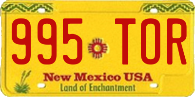 NM license plate 995TOR
