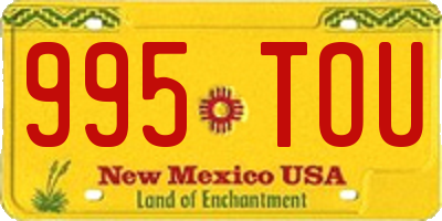 NM license plate 995TOU