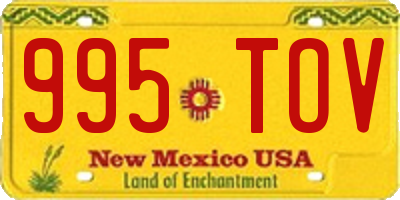 NM license plate 995TOV