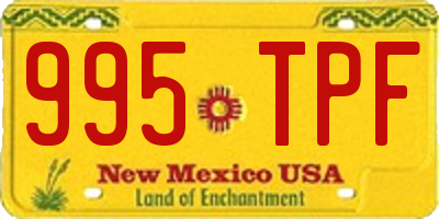 NM license plate 995TPF