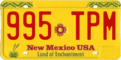 NM license plate 995TPM