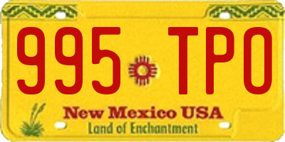 NM license plate 995TPO