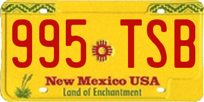 NM license plate 995TSB