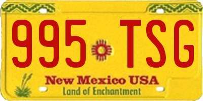NM license plate 995TSG