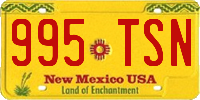 NM license plate 995TSN