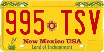 NM license plate 995TSV