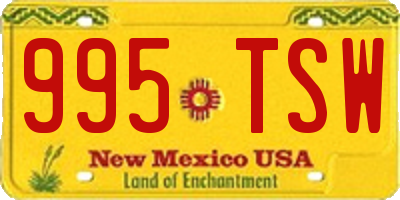 NM license plate 995TSW