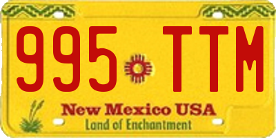 NM license plate 995TTM