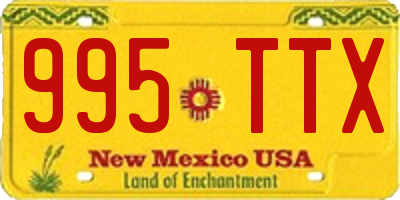 NM license plate 995TTX