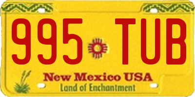 NM license plate 995TUB