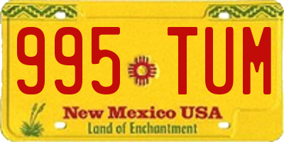 NM license plate 995TUM