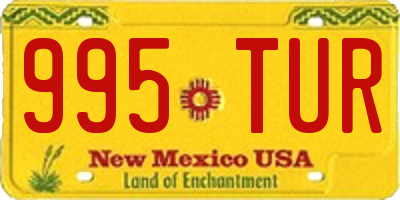 NM license plate 995TUR