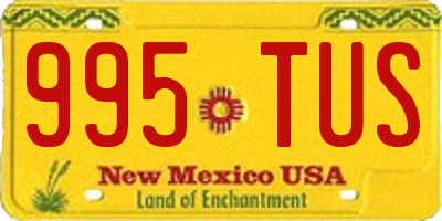 NM license plate 995TUS