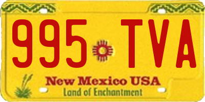 NM license plate 995TVA