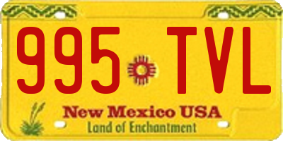 NM license plate 995TVL
