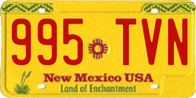 NM license plate 995TVN
